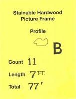 Lot milled stainable picture frame/molding