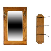 Wall Mirror & Hat Rack