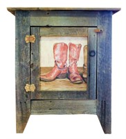 Rustic Western Style Cabinet Table