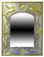 Tin Framed Wall Mirror