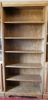 Solid Oak 5 Shelf Bookcase