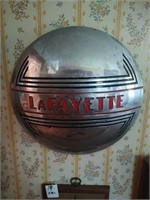 Lafayette hubcap, and a framed Lafayette
