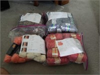 Lot of 4 bags of yarn. See photos for types.