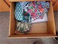 Two drawers of dish rags.