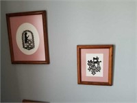 Two paper in frame pictures 8x8, and 10x14