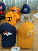 (4) Tennessee Hats, Bronco Hat & Other