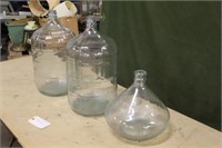 (2) Carboy Glass Bottles & Glass Container,