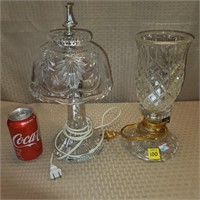 Lot of 2 Crystal Table Lamps