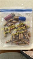 Misc bag of various sized cartridges and shells