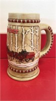 Holidays Budweiser Clydesdale Beer Stein-6.5”