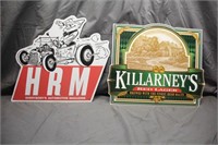 HRM & Killarney's Red Lager Signs
