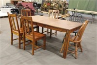 Dining Room Table & (6) Chairs, Approx 72"x36"x30"