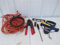 200' TAPE MEASURE / CRIMPING TOOLS / EXT.  CORD