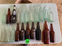 Old Embossed Beer Bottles