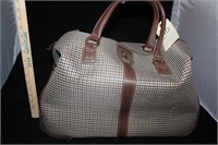 LARGE LEATHER ROLLING TOTE BAG