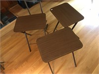 3 Fold-up Tray Tables with Stand