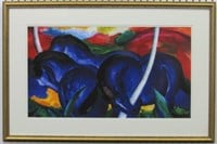 Blue Horses Giclee By Franz Marc