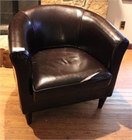Pleather Accent Chair- some damage