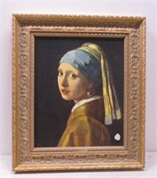 Framed Print on canvas, 'Girl with Pearl Earring"