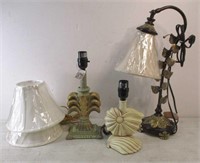 Lot of 3 decorater table lamps