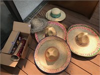 Collection of Hats/Sombrero’s & Party Misc.
