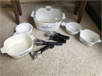 Nice Lot Vintage Corning Ware with Handles