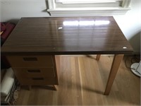 Mid-Century Modern 3-Drawer Desk
