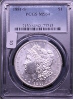 1881 S PCGS MS64 MORGAN DOLLAR