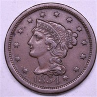 1854 LARGE CENT AU N4 R2