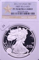 2012 W NGCPF70UC SILVER EAGLE