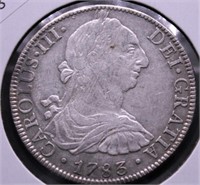 1783 MEXICO SILVER 8 REALS XF