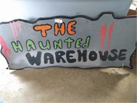 WODDEN HAUNTED HOUSE SIGN