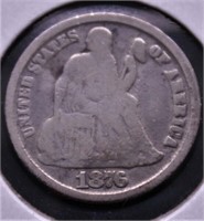 1876 CC SEATED DIME G