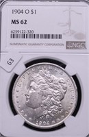 1904 O NGC MS62 MORGAN DOLLAR