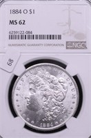 1884 O NGC MS62 MORGAN DOLLAR