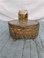 JEWERLY BOX WITH BEVEL GLASS TOP