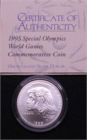 SPECIAL OLYMPIC SILVER DOLLAR W BOX