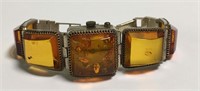 Russian Watch With Amber Armband And Cover