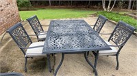 Aluminum Outdoor Table and 4 Chairs