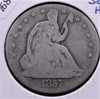 1857 HALF DOLLAR AG