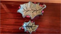 Gail Pittman Pottery Holly Leaf with berries