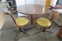 MCM Plycraft Table & 2 Chairs 41.5" wide Table