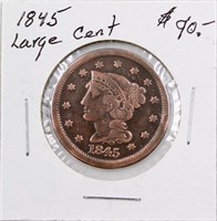 1845 Large Liberty Cent Coin