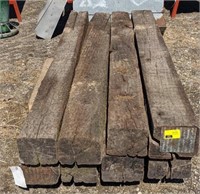 (8) Approx. 9' wooden beams, bidding on 1 times
