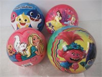 (4) Assorted Hedstrom #10 Licensed Playballs