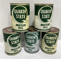 Vintage metal Quaker state motor oil *bid per