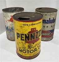 Vintage 5 qt metal oil bin *bid per