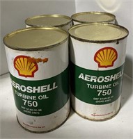 Vintage shell turbine oil 750 metal can bid per