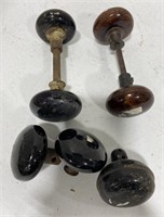 Antique porcelain enamel door knobs