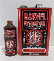 Vintage Marvel Mystery Oil One Gallon Can and 16